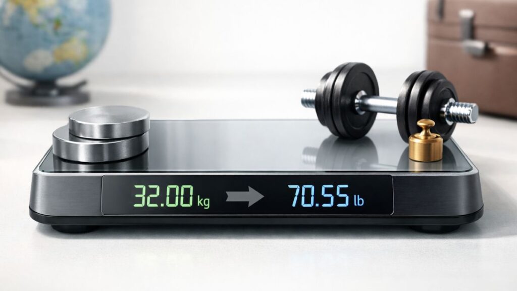 how many pounds is 32 kg